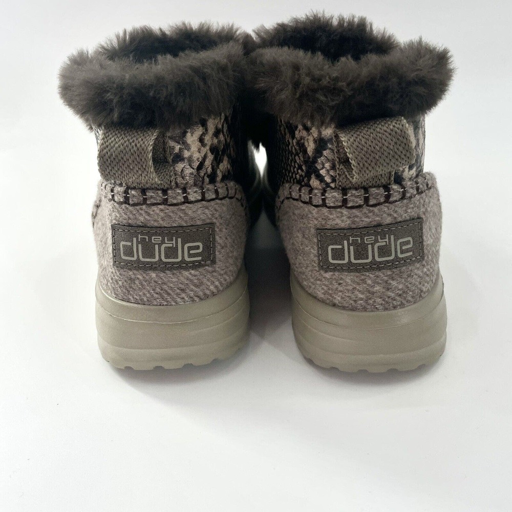 Hey Dude Womens Denny Shoes Python Stretch Fabric Slip On Comfort Booties Sz 6 - Picture 3 of 5